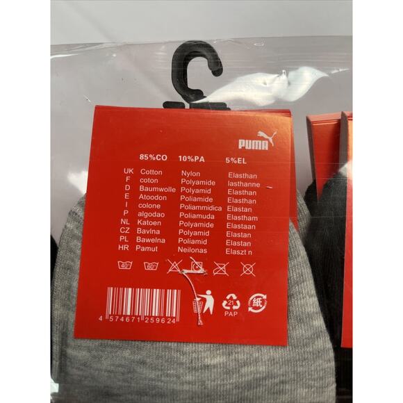 Puma Mens Ankle Socks 10 Pair Size UK 5-9 US 5.5-9.5 EUR 41-47 Multicolor - Picture 7 of 9